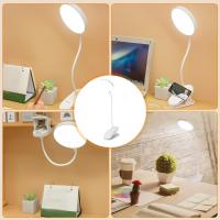 Lámpara de Lectura with Caliper LED, regulable, 3 Colores, recargable por USB, Con Ganso flexible de 360 °, para estudio, Trabajo y Lectura, Blanca [Clase de eficiencia energética F] - details 2