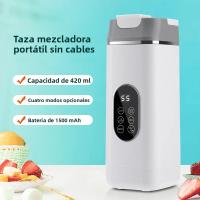 Batidor De Frutas Portátil 420ML 12 Hojas Recargable USB Mezclador De Smoothies 2 En 1 Botella De Cocina Herramienta De Alimentos - details 1