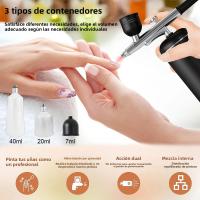 Pistola De Pulverización Portátil Para Uñas Con Compresor De Pintura Para Arte De Uñas Y Maquillaje Decoración De Artesanías Pintura Metal Eléctrico Incluye Batería - details 4