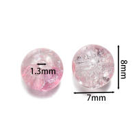 50/100pcs 8mm Cuentas De Vidrio Que Rompe Para Hacer Joyas Accesorios Para Pulseras Collares Y Pendientes Hechos a Mano - details 1