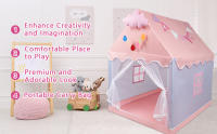 Carpa De Juguete Para Niñas Casa De Castle De Princesa Plegable Decorativa Para Habitación Interior Y Exterior Regalo De Navidad Para Niñas De 0 a 12 Años - details 4