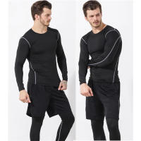Camiseta Deportiva De Hombre Para Ciclismo Con Mangas Largas Ajustada Y Secado Rápido Para Entrenamiento De Fútbol Y Baloncesto - details 3