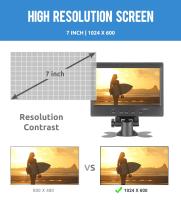 Monitor De Coche BINWEI 7 Pulgadas Con VGA Para TV Computadora Pantalla Color LCD Para Sistema De Seguridad Doméstico Y Cámara De Retrovisores - details 4