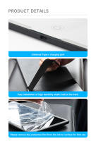Espejo De Maquillaje Ultra Delgado LED Para Coche Con Pantalla Táctil Y Luz Dimmable Recargable Por USB Soporte Solar - details 6