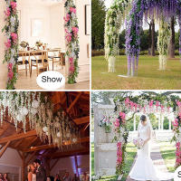 2pcs Guirnalda De Flores Artificiales Wisteria Vino Para Decoración De Boda Y Jardín Estilo De Flores Hechas De No-tejidas Originales En Guangdong - details 2