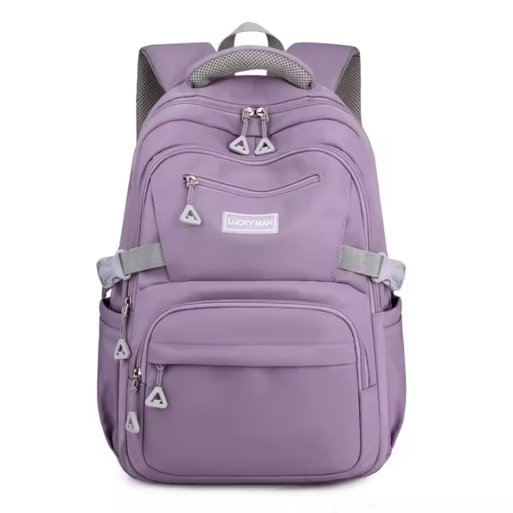 Mochila Escolar para Chicas adolescentes, Morral sencillo de color sólido para Mujer, Morral Escolar Juvenil - 1