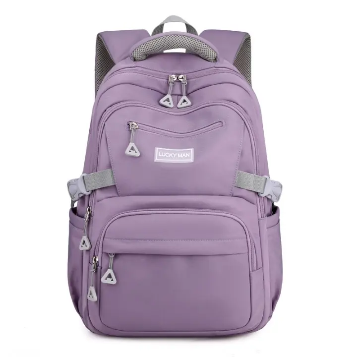 Mochila Escolar para Chicas adolescentes, Morral sencillo de color sólido para Mujer, Morral Escolar Juvenil - 1