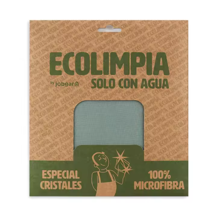 10XDIEZ Pack 4 paños bayeta ecolimpia especial cristales - Absorbentes y duraderas, ideales para la limpieza diaria en el hogar y superficies delicadas - 1
