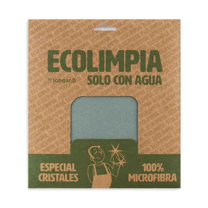 10XDIEZ Pack 4 paños bayeta ecolimpia especial cristales - Absorbentes y duraderas, ideales para la limpieza diaria en el hogar y superficies delicadas - 1