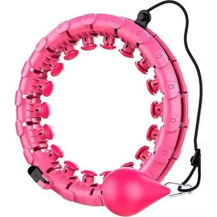 Hula Hoops Fitness Ano de fitness ajustable y desmontable Adecuado para Actividades de fitness y Gimnasia 24 Nudos Fitness PINK - 1