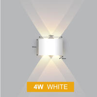 Lámpara De Pared Nórdica LED De Aluminio Para Interior Y Exterior IP65 Blanca Y Negra Moderna Para Pasillos Escaleras Dormitorio Baño Iluminación Diaria - details 1