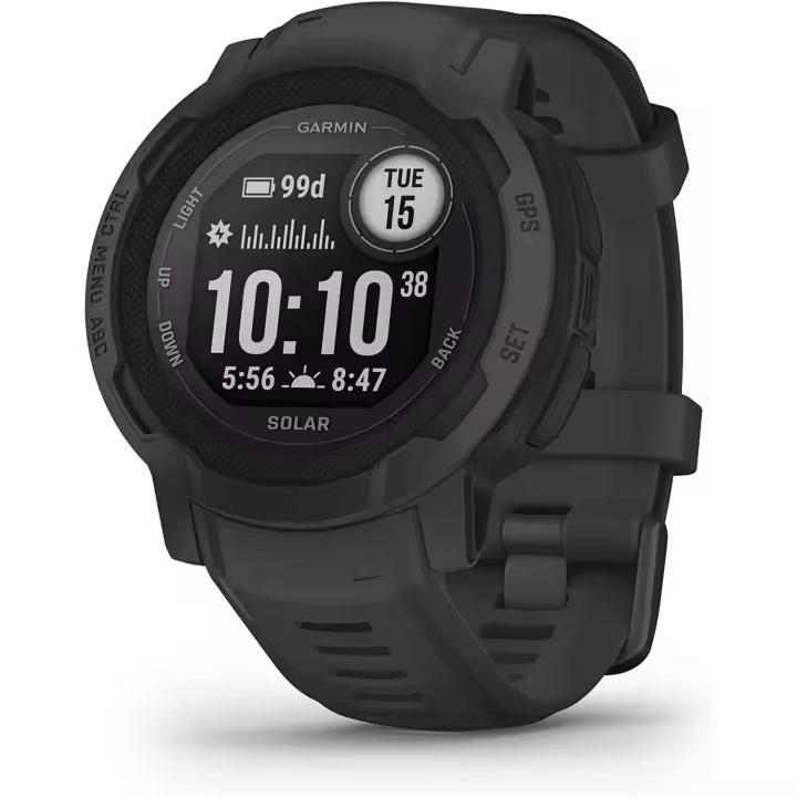 Garmin Instinct 2 Solar, Reloj Inteligente con GPS Resistente al Agua, Carga Solar, Funciones Deportivas, Pulsioximetría, Puntuación de Sueño y Notificaciones del Smartphone, Negro - 1