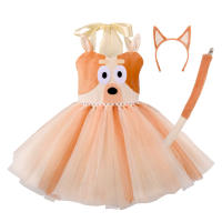 Vestido De Princesa Azul De Anime Para Niñas 80-150cm Disfraz De Cumpleaños Y Performance En Escenario Ropa De Cosplay De Bluey - details 4