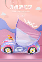 Swimbobo - Nuevo asiento de coche rosa con aro de natación para niños, deportivo, con toldo y bocina para protegerse del sol - details 4