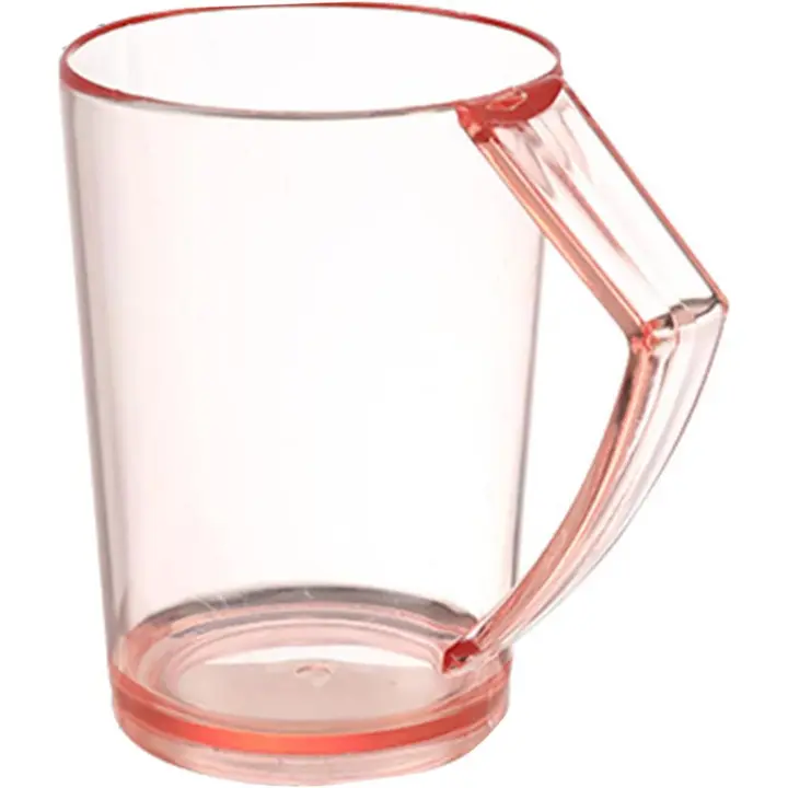 Vaso para enjuague bucal con asa, soporte portátil transparente para cepillos de dientes para almacenamiento de suministros de ducha de baño - 1
