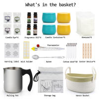 DIY Candle Making Kit, DIY Candle Craft Tools Set with Candle Tins, Watering Pot and Spoon, Wicks Stickers, Candle Wicks, Candle Wicks Holder, Colour Block, Label and Beeswax - details 1