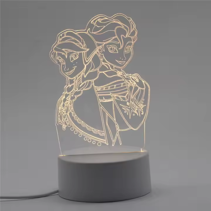 Lámpara De Noche LED Disney Lilo & Stitch Figuras Con Luz Star Baby Control Remoto Táctil Colorido Regalo De Cumpleaños Para Niños 3D - 1