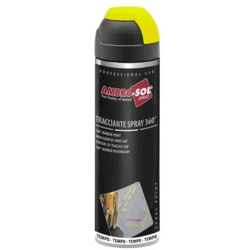 AMBRO-SOL SPRAY 500 MARCADOR OBRA 360º AMARILLO FLUORESCENTE - 1