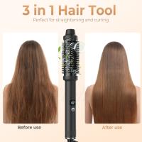 Pelo rizado pelo recto peine Pelo rizador Hierro Aire Caliente peine Bangs cabeza interior peine estilo de pelo rizado de recto Doble - details 8