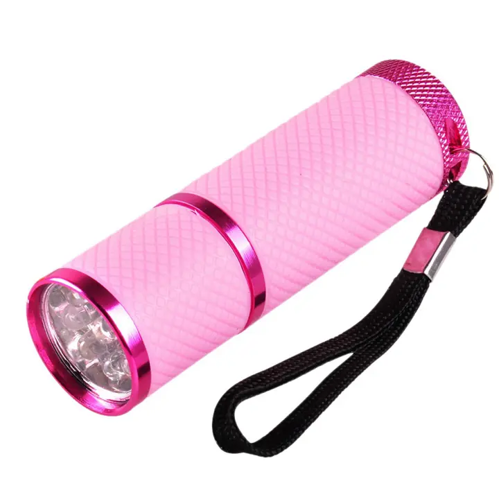 Lámpara de uñas UV 9 LED, secador profesional de esmalte de Gel de curado, Linterna de mano, herramientas profesionales de arte de uñas, Rosa - 1
