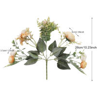 Rosa De Seda Blanca Para Otoño 30cm Flores Artificiales Para Boda Decoración De Mesa Hogar Arreglo Floral Lujo DIY - details 1
