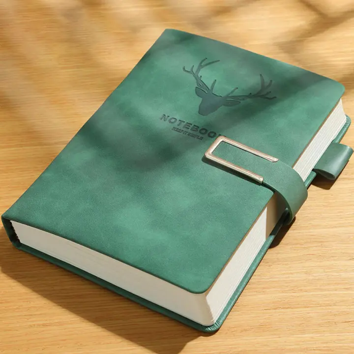 Cuaderno De Negocios A5 Con Cubierta De Cuero Personalizable Y Marcapáginas Suave Para Reuniones Y Negocios 200 Páginas - 1