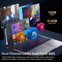 Portátil Ninkear N16 Pro, Pantalla IPS de 16' 2.5K 120Hz, Intel Core i7-13620H 4.9GHz, 16GB DDR4, 512GB de SSD PCIe, Cuerpo de Metal, WiFi 6, Bluetooth 5.0, Doble Type-C, Portátil con Windows 11 Pro - details 4