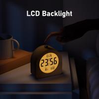 Reloj despertador digital con Pantalla LCD de temp y fecha, Reloj despertador inteligente de Madera con badera y Luz - details 3