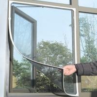 Pantalla de Mosca DIYMagnetic ajustable para Ventanas, ventana de Malla de Insectos, fácil instalación, tamaño Máximo 110*120cm (Malla Gris de Marco Blanco) - details 1