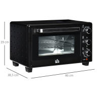 HOMCOM Horno Eléctrico de Sobremesa Horno Sobremesa de 21L 1400W Mini Horno Eléctrico con Temporizador hasta 60min y Temperatura Regulable hasta 230℃ - details 2