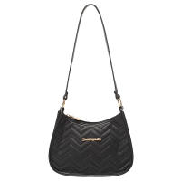 Bolso De Mano Bordado Para Mujer Bolso De Hombro Versátil De Moda Forma De Media Luna Material PU Con Lining De Poliéster - details 13