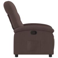 vidaXL Sillón reclinable de tela marrón oscuro Empuje manual - details 2