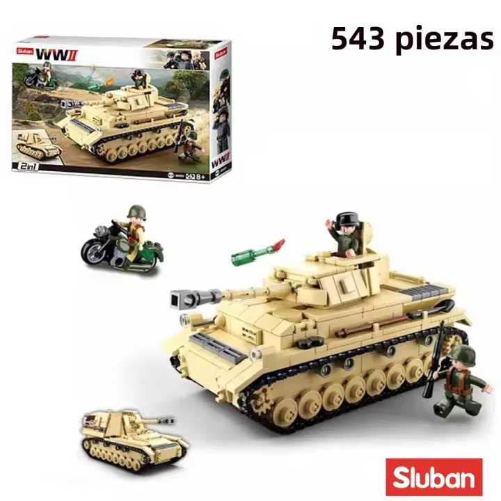 Bloques De Construcción De Tanque Panzer IV WW2 543PCS Juguetes Educativos Para Niños Decoración De Escritorio Para Niños Regalos De Vacaciones Modelos Militares De Vehículos - 1