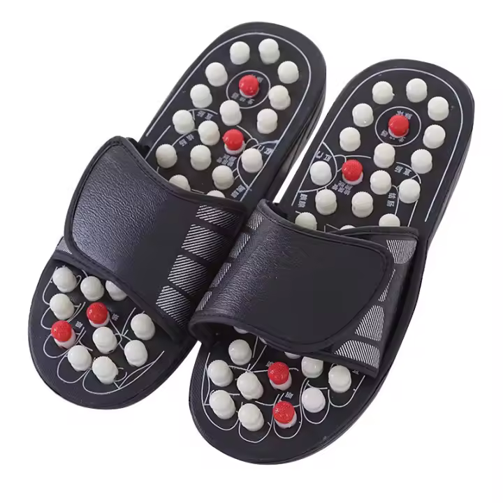 Masaje de puntos de acupuntura para pies, zapatillas de masaje de pies, zapatillas de Casa antideslizantes - 1