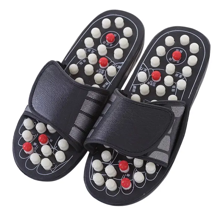 Masaje de puntos de acupuntura para pies, zapatillas de masaje de pies, zapatillas de Casa antideslizantes - 1