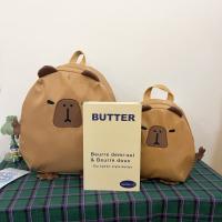 Mochila De Nylon Kawaii Capybara Para Escuela Mochila Grande De Capacidad Para Portátil Dibujos Animados Infantiles Viajes Casual Bolsas De Libros - details 5
