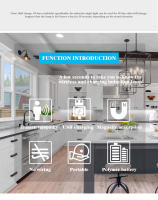 Luz Nocturna LED Recargable Por Sensor De Movimiento Ultrafina Para Decoración De Dormitorio Escalera Armario Cocina Luz Detector Inalámbrica - details 6