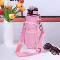 Funda De Botella De Agua Portátil 1000ML Antideslizante Con Correa Ajustable Funda De Botella De Deporte Material Neopreno Color Variado - details 3