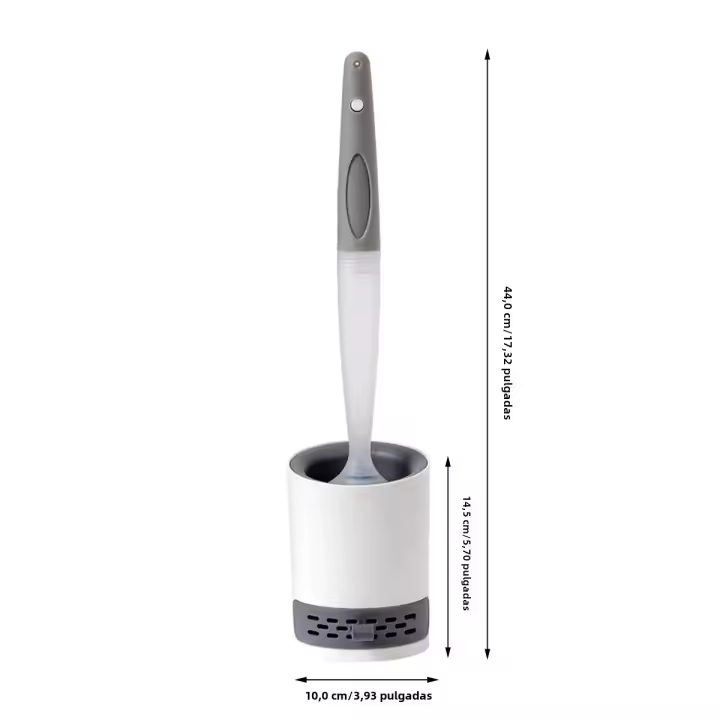 Juego De Cepillo De Inodoro Recargable Con Soporte Montado En La Pared Silicona TPR Para Limpieza De Esquinas Herramientas De Baño - 1