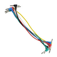 6PCS Cable De Enlace De Efectos De Guitarra Eléctrica Pedal 1/4 Angulo Derecho Bajo Ruido Shielded Audio Cable Accesorios Para Guitarra - details 14