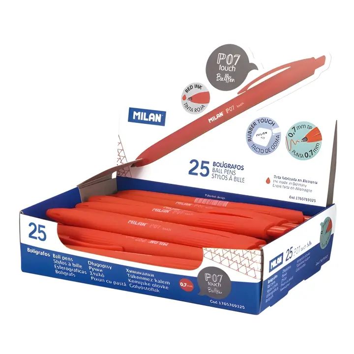 Milan boligrafo p1 touch rojo expositor -25u- - 1