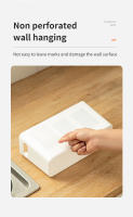 Organizador De Almacenamiento Multifuncional WORTHBUY Estante Para Cocina Colgante Sin Perforar En Plástico Blanco Y Transparente - details 2
