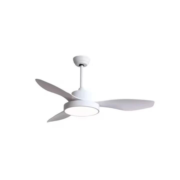 NARVI Ventilador de techo Blanco, 3 Palas color blanco, Motor DC, LED 18W, Regulable y Memoria, Mando a distancia. REF. 908 - 1