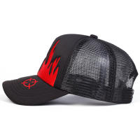 Gorro De Béisbol Unisex Con Bordado De Calavera Y Llama Ajustable Casual Para Primavera Y Verano Protección Solar - details 2