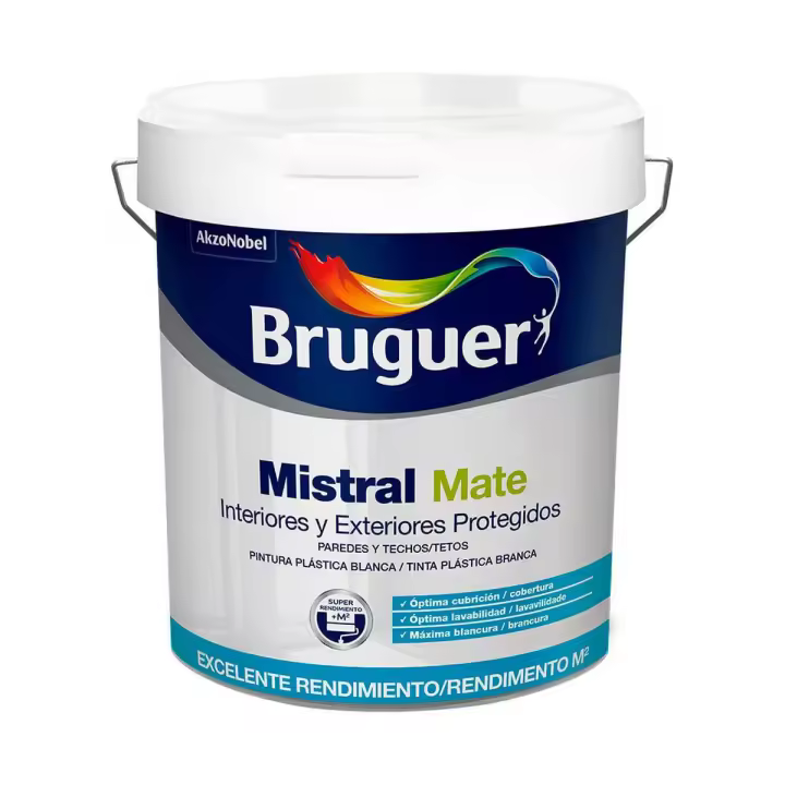 Pintura Bruguer Mistral 5586676 Negro 750 ml - 1