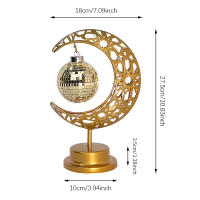 Lámpara De Mesa LED Decorativa Bola De Luna Alimentada Por Batería Creación De Ambiente Festiva Para Ramadan Eid Al Fitr Regalos De Decoración Del Hogar - details 3