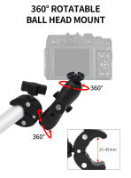 Adaptador De Doble Cabeza De Bola Con Tornillo Para Cámara De Acción Insta360 GoPro Montura Super Clamp Con Cabeza De Bola De 360° - details 2