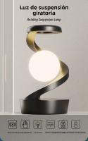 Lámpara Levitante Giratoria 2025,Carga Automática para Móvil + Cambiar Las Luces a través del control de GESTOS Luz LED Ajustable,Diseño Futurista para Habitación/Oficina/Estantería - details 0