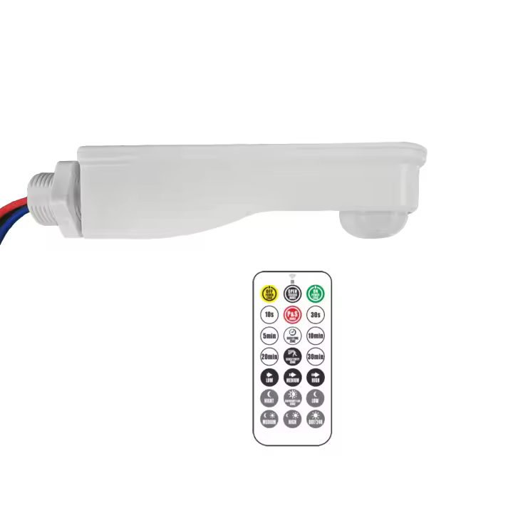 Ledkia Sensor de Movimiento PIR Crepuscular 360º de Superficie con Mando Blanco - 1