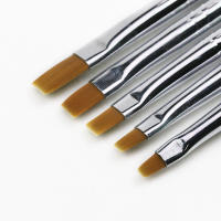 Pincel De Arte De Uñas Profesional Con Mango De Madera 5Estilos Para Pintura Acrílica UV Gel Y Polvo De Uñas Set De Pinceles De Manicura - details 1